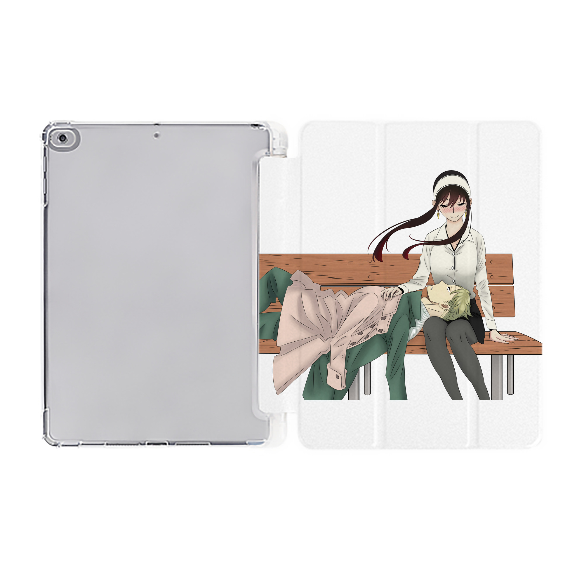 （画像用） SPY×FAMILY间谍家家酒 IPad ケース ペン収納付き 三つ折りスタンド PUレザー×シリコン 対応機種9.5/10.5/10.9インチ